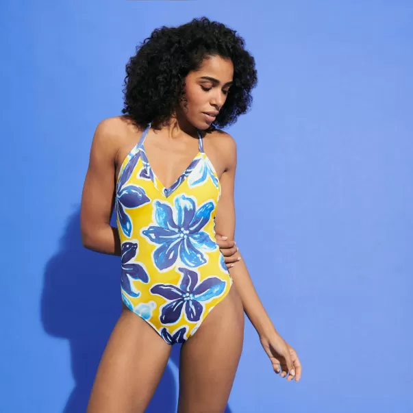 Damen Raiatea Badeanzug Für Damen Vilebrequin Sonne / Gelb Einteiler Markt