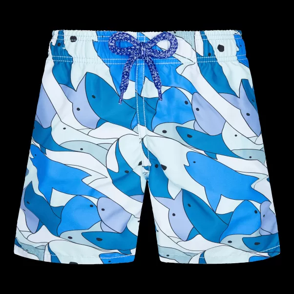 Vilebrequin Der Klassische Shark All Around Badeshorts Für Jungen Jungen Thalassa / Blau Verkaufen