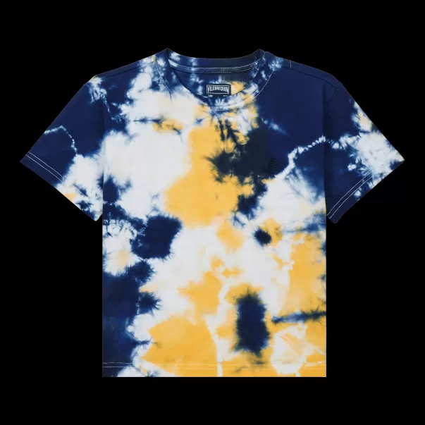 Promotion T-Shirts Tie &Amp; Dye T-Shirt Aus Bio-Baumwolle Für Jungen Marineblau / Blau Vilebrequin Jungen