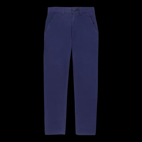 Neues Produkt Hosen Jungen Marineblau / Blau Vilebrequin Solid Chinohose Für Jungen