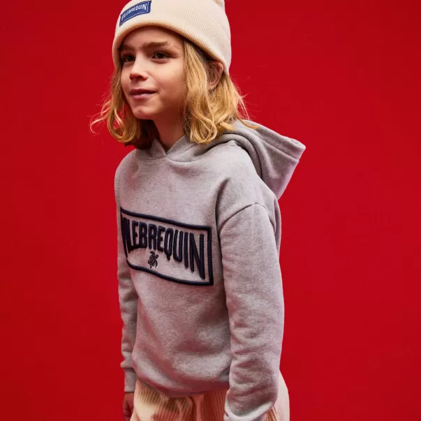 Graumeliert / Grau Besticktes Kapuzenpullover Mit 3D-Logo Für Jungen Vilebrequin Jungen Sweatshirts Kaufen