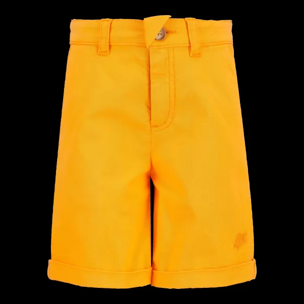Vilebrequin Empfehlen Jungen Shorts Solid Bermudashorts Für Jungen Karotte / Orange