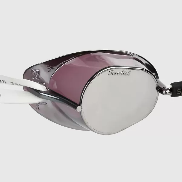Damen Wettkampf Schwedische Spiegelbrille Für Erwachsene Schwarz/Silber Speedo